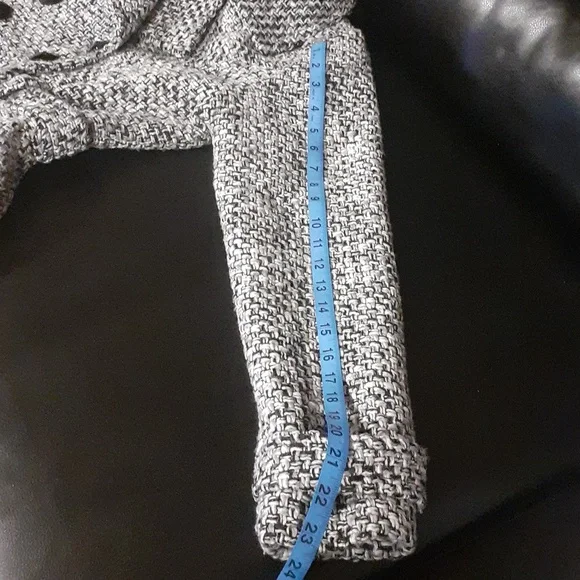 Dollhouse  Pea Coat - Black & White Tweed - Picture 5 of 7